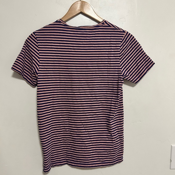 Acne Studios Napa face stripe tee shirt pink blue xs - Picture 4 of 9